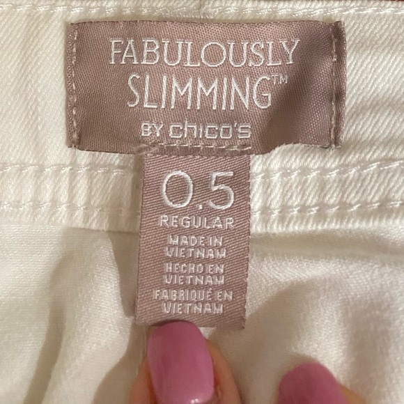 Chico’s Fabulously Slimming White Jean - Picture 7 of 8
